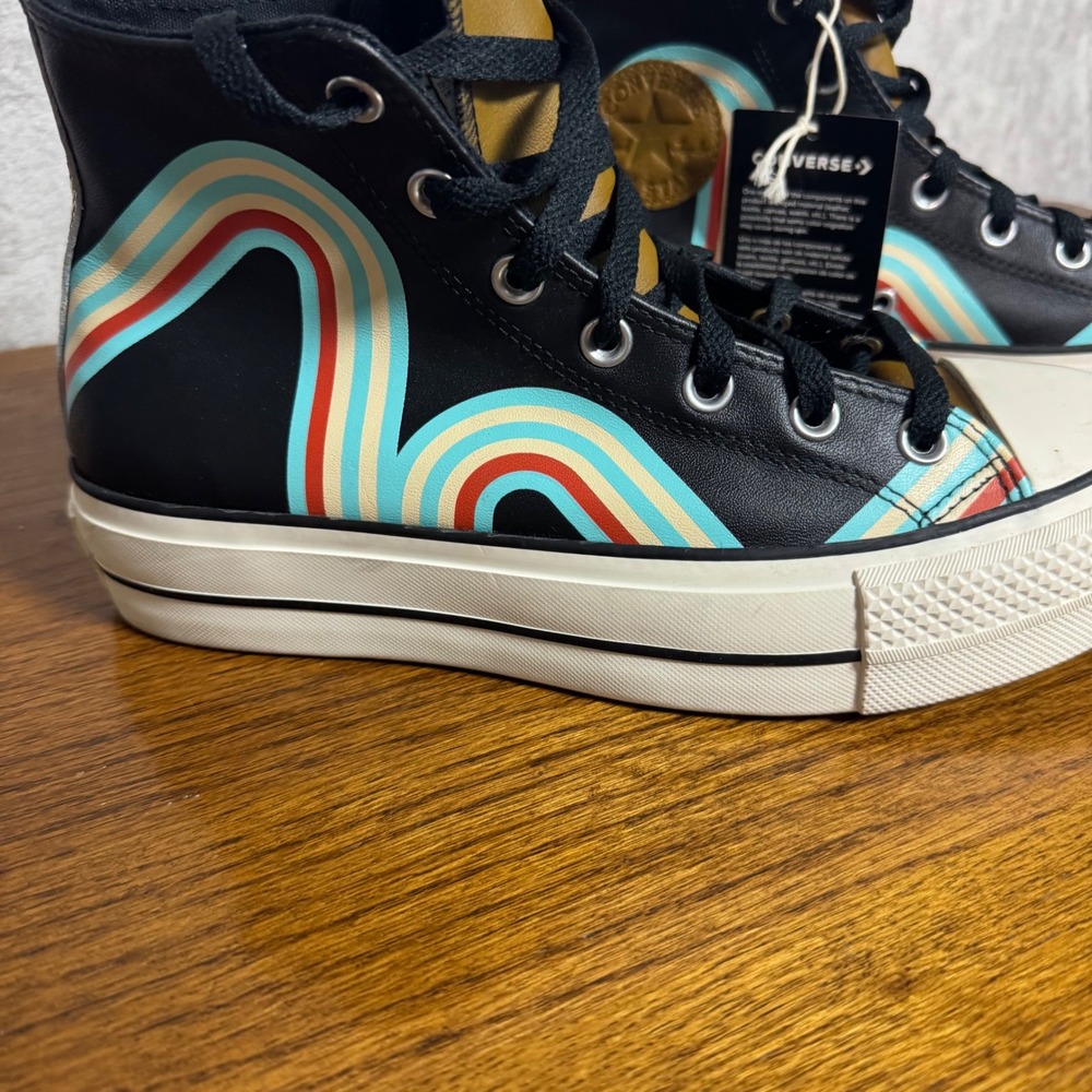NWT Converse Chuck Taylor All Star Lift Platform High By You Leather W9 M7 Wave - Picture 9 of 13
